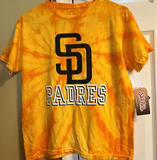 Stitches San Diego Padres MLB Tie-Dye T-Shirt Gold/Orange Size XL Licensed picture