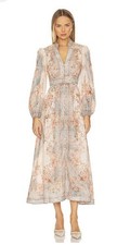 Zimmermann August Plunge Midi Dress - Size 2 Brand New With Tags picture