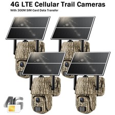 GMOX 4G LTE Cellular Solar Surveillance Security Camera 2K UHD Live View 4/2Pack picture