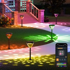 Linkind Smart Solar Pathway Lights SP6,Pattern Switch Solar Lights Outdoor picture