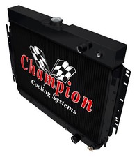 AR Champion 3 Row Black Finish Radiator for 1963 - 1968 Chevrolet Impala LS Swap picture