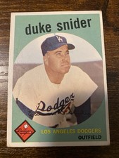 1959 Topps #20 Duke Snider VG+ Los Angeles Dodgers picture