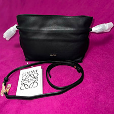 Loewe Black Solid Crossbody Bag Adjustable Detachable Strap Logo Brand Card picture