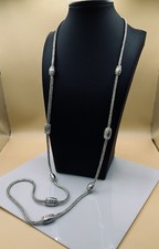 ARTISAN COLLECTION OF BALI (SARDA) STERLING SILVER 37 INCH SNAKE CHAIN NECKLACE picture