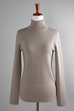CHICO'S NWT $79 Gold Lurex Sparkle Turtleneck Sweater Top Size 1 US Medium picture