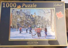 Trefl Canadian Artists 1000 Piece Puzzle Hockey Game By Michel Lapensee picture