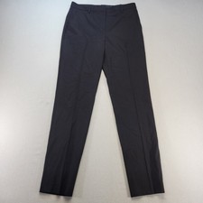 Theory Pants Womens 2 Black Slim Fit Straight Leg Wool Blend Dress Trousers picture