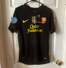 Nike FC Barcelona Lionel Messi #10 Men's M Black/Yellow Soccer Jersey picture