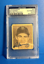 1948 Bowman Rex Barney RC Rookie AUTO PSA #41 RARE (Dec. 1997) picture