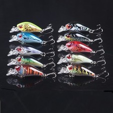10pcs Lifelike Mini Fishing Lures Set Assorted Bionic Minnow Crankbaits picture