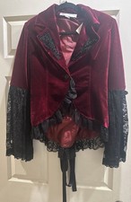 NWT Vintage  Hopeless Romantic Victorian Trading Co Coat With Lace Rare Large picture