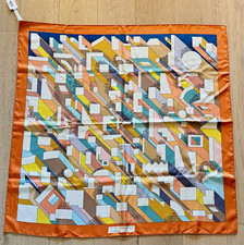 HERMÈS On a Summer Day Nigel Peake Silk Twill Geometric Square Scarf Women picture