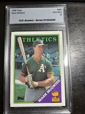 1988 Topps Mark McGwire #580 TCC Graded Gem Mint 10 picture