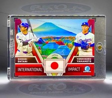 Shohei Ohtani Yoshinobu Yamamoto ROOKIE RC JAPAN REFRACTOR 2024 BOWMAN CHROME picture