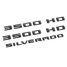 2020-2027 Chevrolet Silverado 3500 HD Emblems in Black 86539796 GM OEM NEW picture