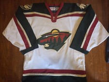 Vintage CCM Minnesota Wild Authentic NHL Hockey Jersey White Size 46 New Without picture