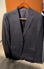 Ermenegildo Zegna Navy 2-Piece Wool Worsted Suit 46R 37W 37 Inseam picture