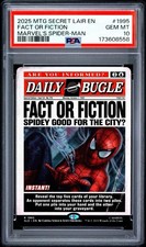 Mtg Magic Secret Lair Marvel Spider-man #1995 Daily Bugle Fact Or Fiction PSA 10 picture