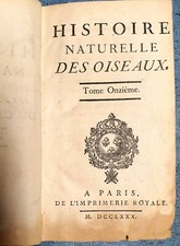 1780 Histoire Naturelle Des Oiseaux Illustrated Antique Book Volume 11 picture