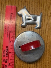 Vintage Aluminum Cookie Cutters Metal Biscuit Donut & Scottie Dog (as Is) picture