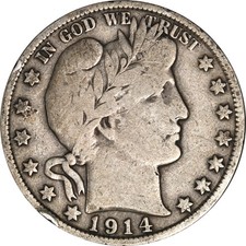 1914-S Barber Half Dollar picture