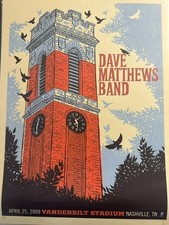 DAVE MATTHEWS BAND POSTER NASHVILLE,TN VANDERBILT 04/25/09 RARE 🔥 picture