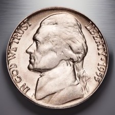 1955-D Jefferson Nickel GEM BU UNC From Original Roll Fast S&H W/Tracking picture