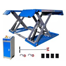 7000LB Hydraulic Scissor Car Lift 110V Electric Mid Rise Auto Lift CE Certified picture