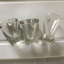 Vintage Libbey Mid Century Heavy Bottom Shot Glasses 1950s Barware Set of 3 picture