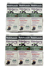 (6 PACK)  Robitussin Max Elderberry Cough + Chest Congestion DM Liquid 4oz 09/26 picture