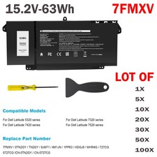 ❤️LOT 7FMXV Battery For Dell Latitude 5320 7320 7420 7520 9JM71 4M1JN TN2GY 63Wh picture