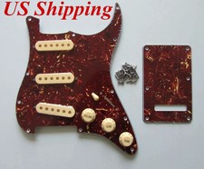 Vintage Tortoise ST Pickguard with Cream Pickup Cover,Knobs,Switch Tip for Strat picture