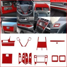23Pcs Red Carbon Fiber Full Sets Interior Kit Cover Trim For Toyota Camry 15-17 picture