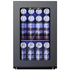 6 Bottles and 24 Cans Mini Beverage Refrigerator & Portable Cooler Refrigerator picture