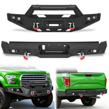 For 2015 2016 2017 Ford F-150 Front/Rear Bumper W/Winch Plate Sensor Hole Steel picture