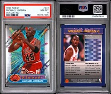 PSA 8 1994-95 Topps Finest w/ Coating #331 Michael Jordan Chicago Bulls picture
