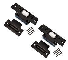 Solid Brass Adjustable Silent Roller Door Catch Oil Rubbed Bronze US10B 2 Pack picture