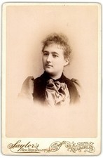 Antique Cabinet Card Circa 1890s Saylor's NY Gallery Victorian Reading PA picture