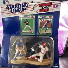 1989 Starting Lineup One On One Cubs RYNE SANDBERG  vs Cardinals VINCE COLEMAN picture