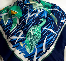 Hermes Scarf 90cm 100% Silk 'Cols Verts' Christiane Vauzelles Vintage Carre picture