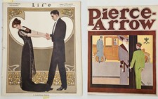 1911 antique LIFE MAGAZINE CHRISTMAS santa COLES PHILLIPS COVER Pierce-Arrow picture