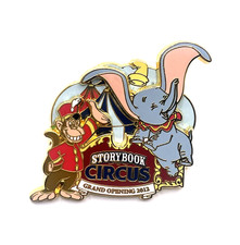 New Disney Grand Opening Storybook Circus Dumbo & Monkey Ringmaster Pin LE 1500 picture
