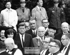 PRESIDENT JOHN F. KENNEDY WITH TRUMAN AND EISENHOWER - 8X10 PHOTO picture