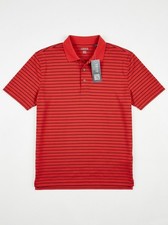 NWT IZOD Men's 3XL Big & Tall Golf Polo Red Black Striped Stretch picture