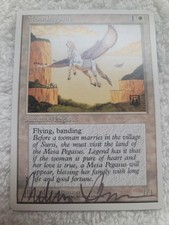 Mesa Pegasus Magic the Gathering Signed By Artist Melissa A. Benson 1995 MTG picture