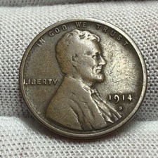1914-S Semi-Key Date Lincoln Wheat Cent Penny receive coin pictured #6515 picture