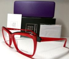 RARE VINTAGE ALAIN MIKLI A 02018 1057 PEARL RED EYEGLASSES AUTHENTC FRAME 54-15 picture