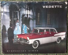 SIMCA VEDETTE CAR RANGE SALES BROCHURE (LARGE FORMAT) 1959 picture