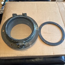 Rare Antique BRONZE PORTHOLE NAUTICAL MARITIME SHIP BOAT W/Trim Ring Deck Sleeve picture