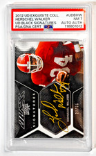 2012 Exquisite Collection Herschel Walker Black Signature Auto /65 PSA 7 Auto picture